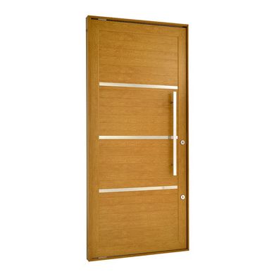 Porta Pivotante e Friso Alumnio Carvalho Direita 220x120x8,6cm Topsul