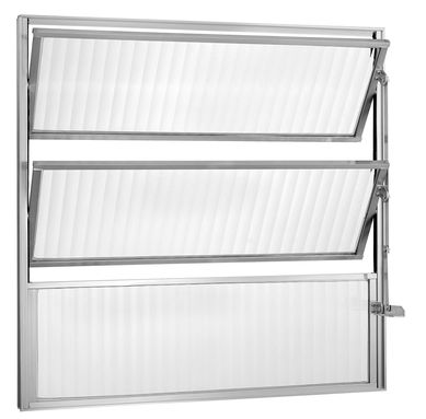 Janela Basculante 2 Basc Alum�nio Brilhante 60x100x2,5cm Ecosul