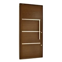 Porta Pivotante e Friso Alumínio Cerejeira Esquerda 220x120x8,6cm Topsul