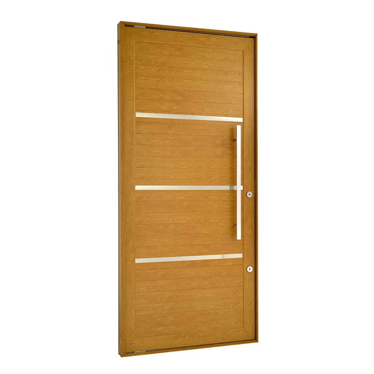 Porta Pivotante e Friso Alumínio Carvalho Esquerda 220x120x8,6cm Topsul, marca Esquadrisul - Foto Principal