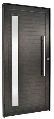 Porta Lambri e Visor Alumnio Preto Esquerda 210x90x8,6cm Topsul