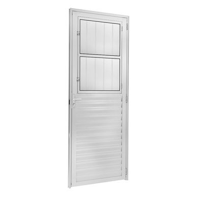 Porta Postigo Alumnio Branco Esquerda 210x80x6cm Fortsul