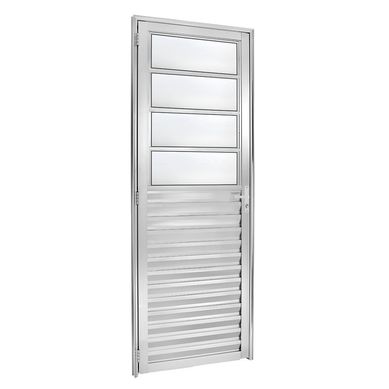 Porta Basculante Alumnio Brilhante Direita 210x90x6cm Fortsul