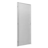 Porta Lambri Fechadura Alumínio Branco Esquerda 210x80x8,6cm Topsul