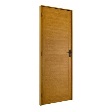 Porta Lambri Fechadura Alumnio Carvalho Esquerda 210x90x8,6cm Topsul