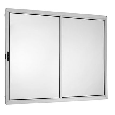 Janela de Correr Alumnio Branco 2 Folhas Direita 120x120x5cm Ecosul