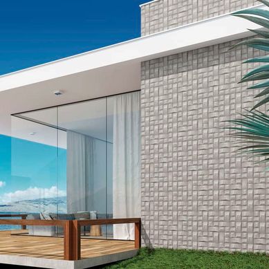 Revestimento Natural Space Block SGR 20x20cm Retificado Cinza Claro