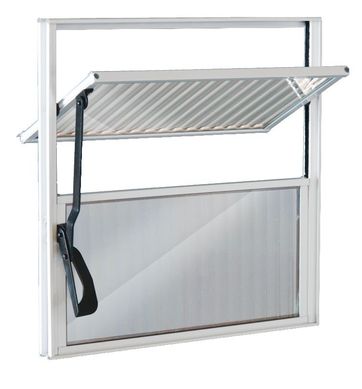 Janela Basculante 1 Basc Alumnio Branco 40x100x2,5cm Ecosul
