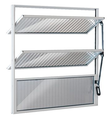 Janela Basculante 4 Basc Alum�nio Branco 100x60x2,5cm Ecosul