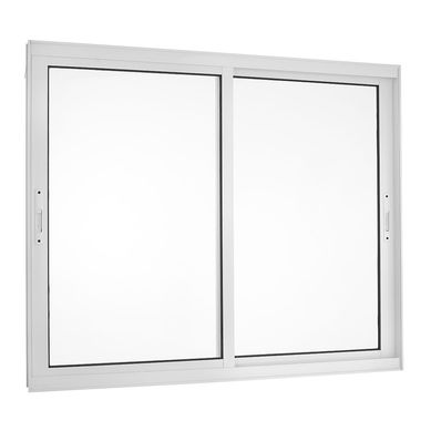 Janela de Correr Alumnio Branco 2 Folhas Mveis 120x200x8,6cm Topsul