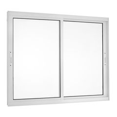 Janela de Correr Alumínio Branco 2 Folhas Móveis 120x150x8,6cm Topsul