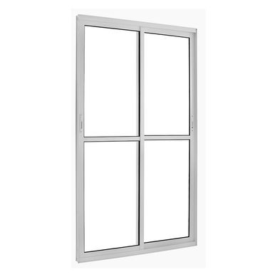Porta de Correr Alumnio Branco 2 Folhas Mveis 210x150x8,6cm Topsul