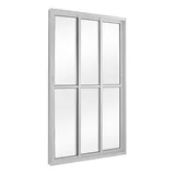 Porta de Correr Alumínio Branco 3 Folhas Móveis 210x150x12cm Topsul