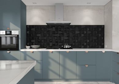 Revestimento Space Block Black Natural 20x20cm Retificado 0,16m Preto Portinari