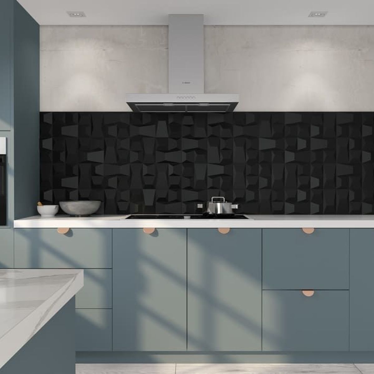 Revestimento Space Block Black Natural 20x20cm Retificado 0,16m² Preto Portinari, marca Portinari - Foto Principal