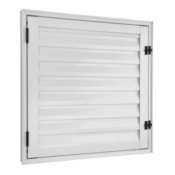 portinhola veneziana Alumnio Branco Direita 60x60x5cm Ecosul