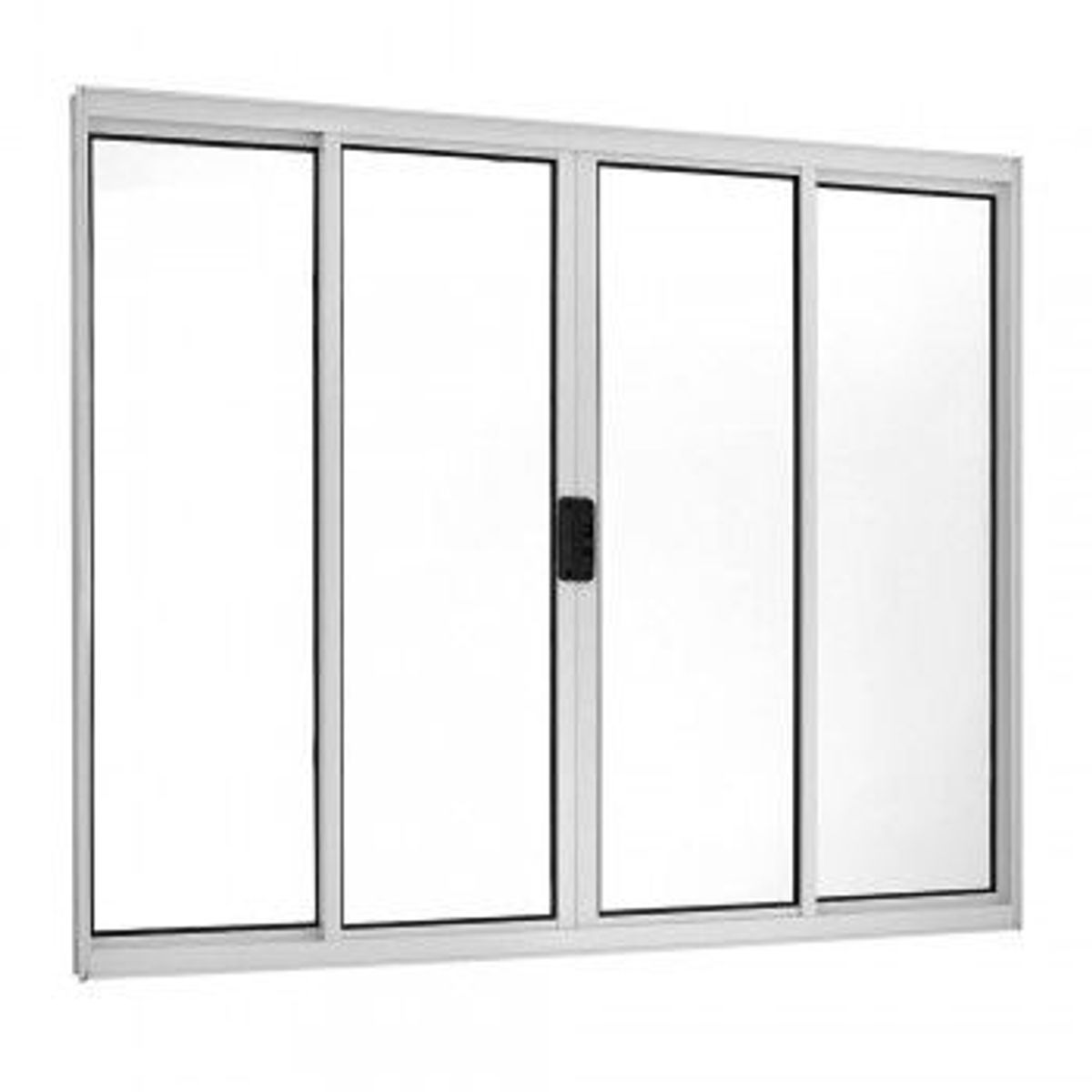 Janela de Correr Alumínio Branco 4 Folhas Central 120x200x5cm Ecosul, marca Esquadrisul - Foto Principal