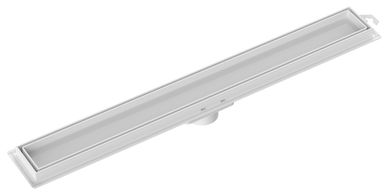 Ralo Linear Leve Invisvel Sada Por Baixo No Meio Pvc 7X50Cm
