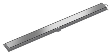 Ralo Linear Leve Lisa Sada Por Baixo No Meio Ao Inox 7X70Cm