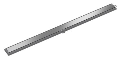 Ralo Linear Leve Lisa Sada Por Baixo No Meio Ao Inox 7X90Cm