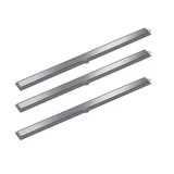 Kit com 3 Ralos Lineares Leve Lisa Saída Por Baixo No Meio Aço Inox 7X90Cm
