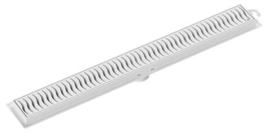 Ralo Linear Leve Grelha Sada Por Baixo No Meio Pvc 7X50Cm