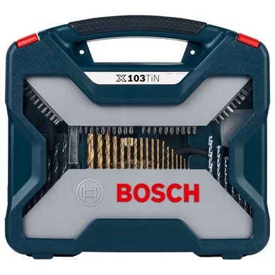 Kit de Pontas e Brocas em Titnio Bosch X-Line 103 Peas