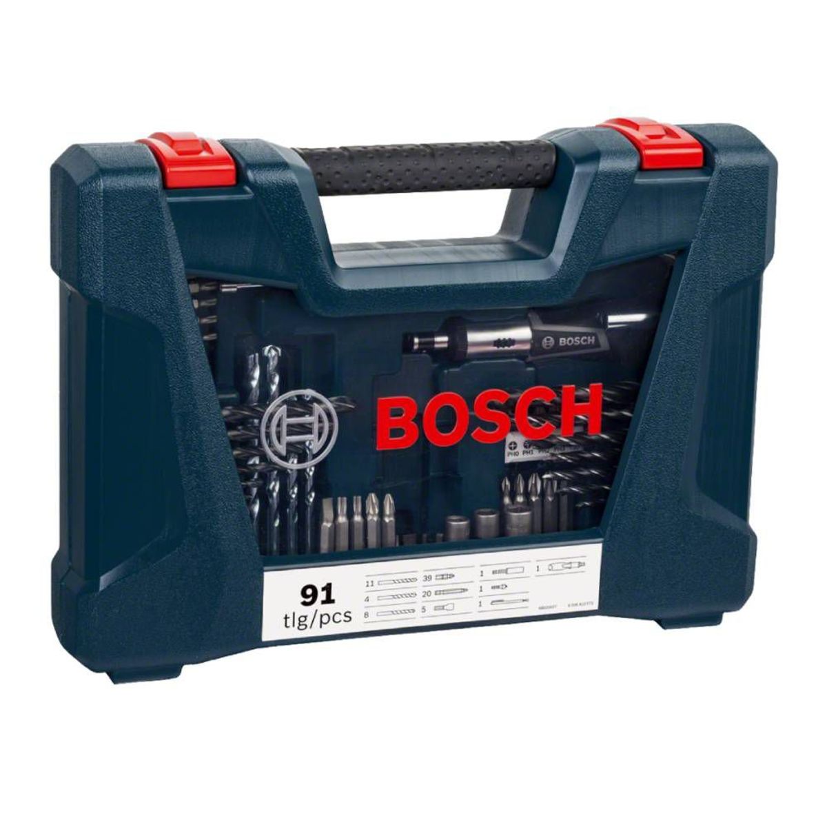 Kit de Pontas e Brocas em Titânio Bosch V-Line 91 Peças Bosch, marca Bosch - Foto 2