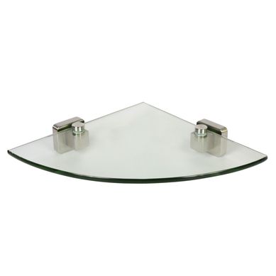 Prateleira Triangular Vidro Deluxe Sensi D'acqua Malta Cromado