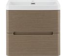 Gabinete para Banheiro River Wengue Taupe 60cm Sensi Dacqua
