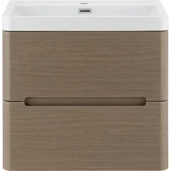 Gabinete para Banheiro River Wengue Taupe 60cm Sensi Dacqua