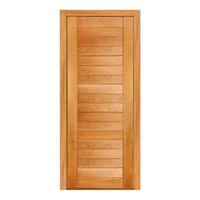 Porta Montada de Giro Madeira Maciça Tauari Natural Esquerdo 213x87x12cm Malta