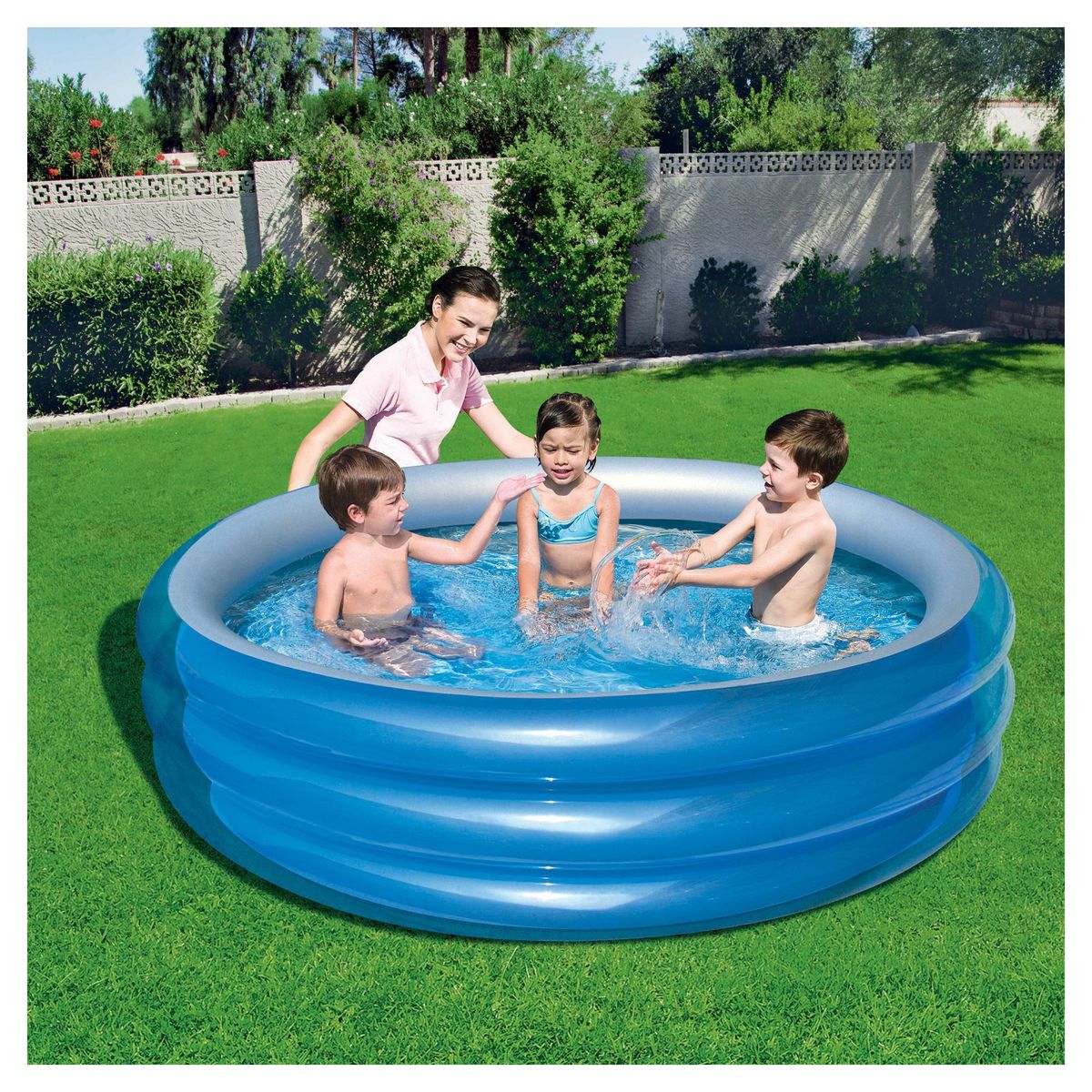 Piscina Inflável Redonda 937L Azul/Metálica Bestway, marca Bestway - Foto 2
