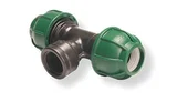 Conector de Compressão para Tubo PE 25mmx3/4" Fêmea Preto e Verde