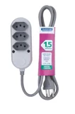 Extensão Múltitpla Tramontina com 3 Tomadas 2P+T 10A 250V com Cabo de 1,5 Metro