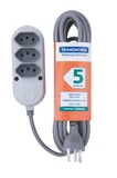 Extensão Múltitpla com 3 Tomadas 2P+T 10A-250V com Cabo de 5 Metros