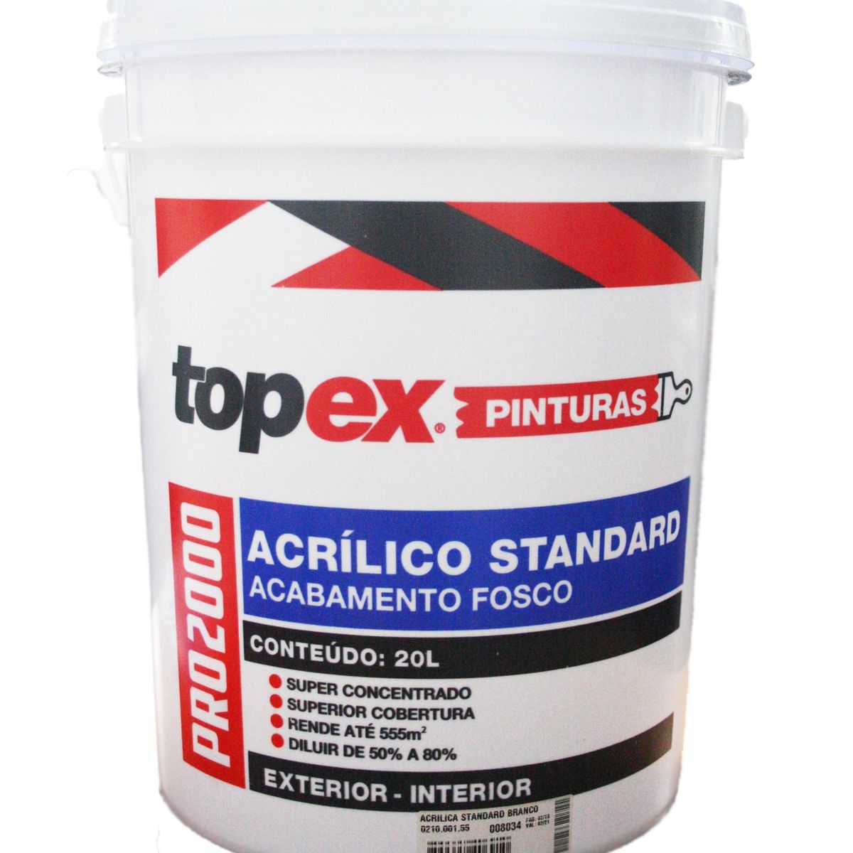 Tinta Acrílica Standard Topex Pro 2000 Fosco Areia 20 litros Qualyvinil, marca Qualyvinil - Foto 2