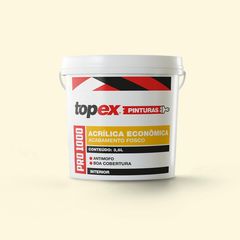 Topex 1000 Tinta Acrílica Econômica Fosco 3,6 Litros Palha