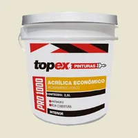 Topex 1000 Tinta Acrílica Econômica Fosco 3,6 Litros Palha