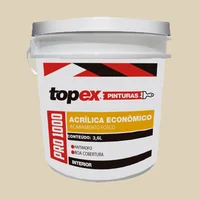 Topex 1000 Tinta Acrílica Econômica Fosco 3,6 Litros Areia