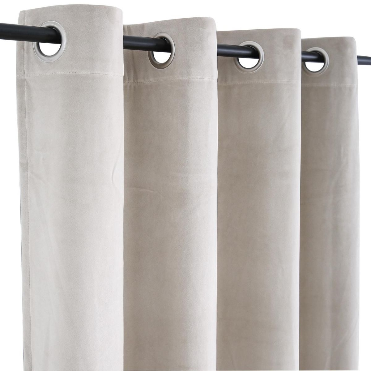 Cortina 1 Folha 220x135cm Corta Luz Velvet Cru Just Home Collection, marca Just Home Collection - Foto 2