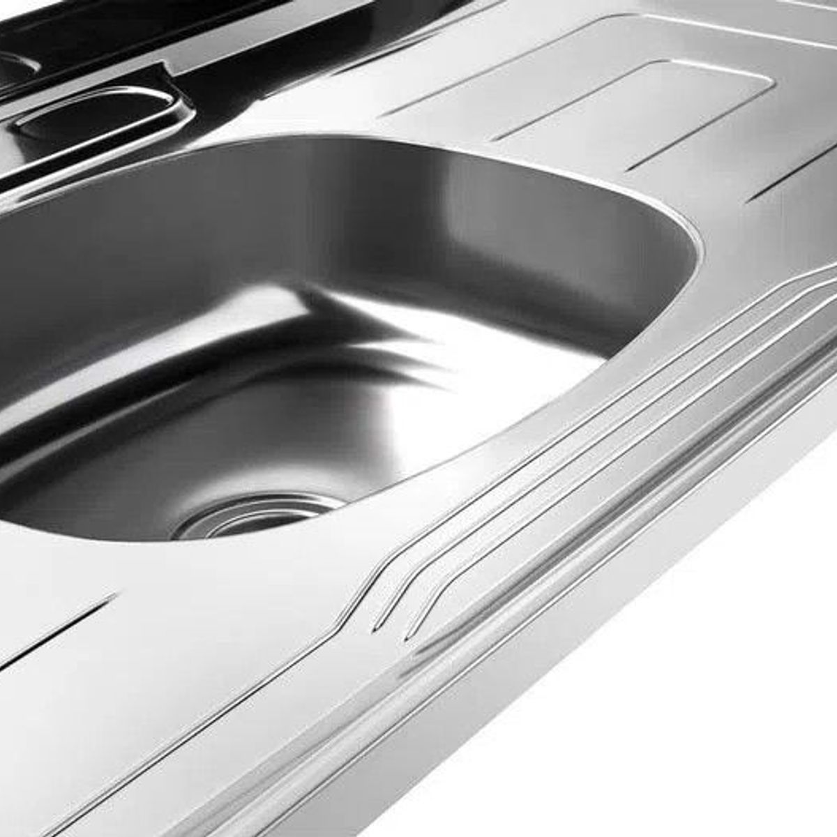 Pia Bella 712 Inox 120x53cm Oval com Válvula Cinza, marca Franke - Foto 2