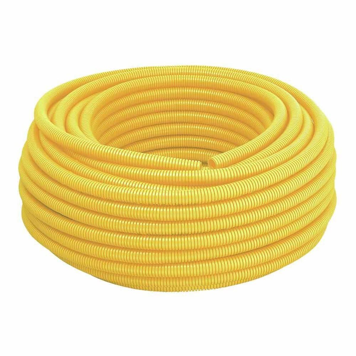 Eletroduto Corrugado PVC Flexível 1/2" 20mm x 25 metros Amarelo, marca Tigre - Foto Principal