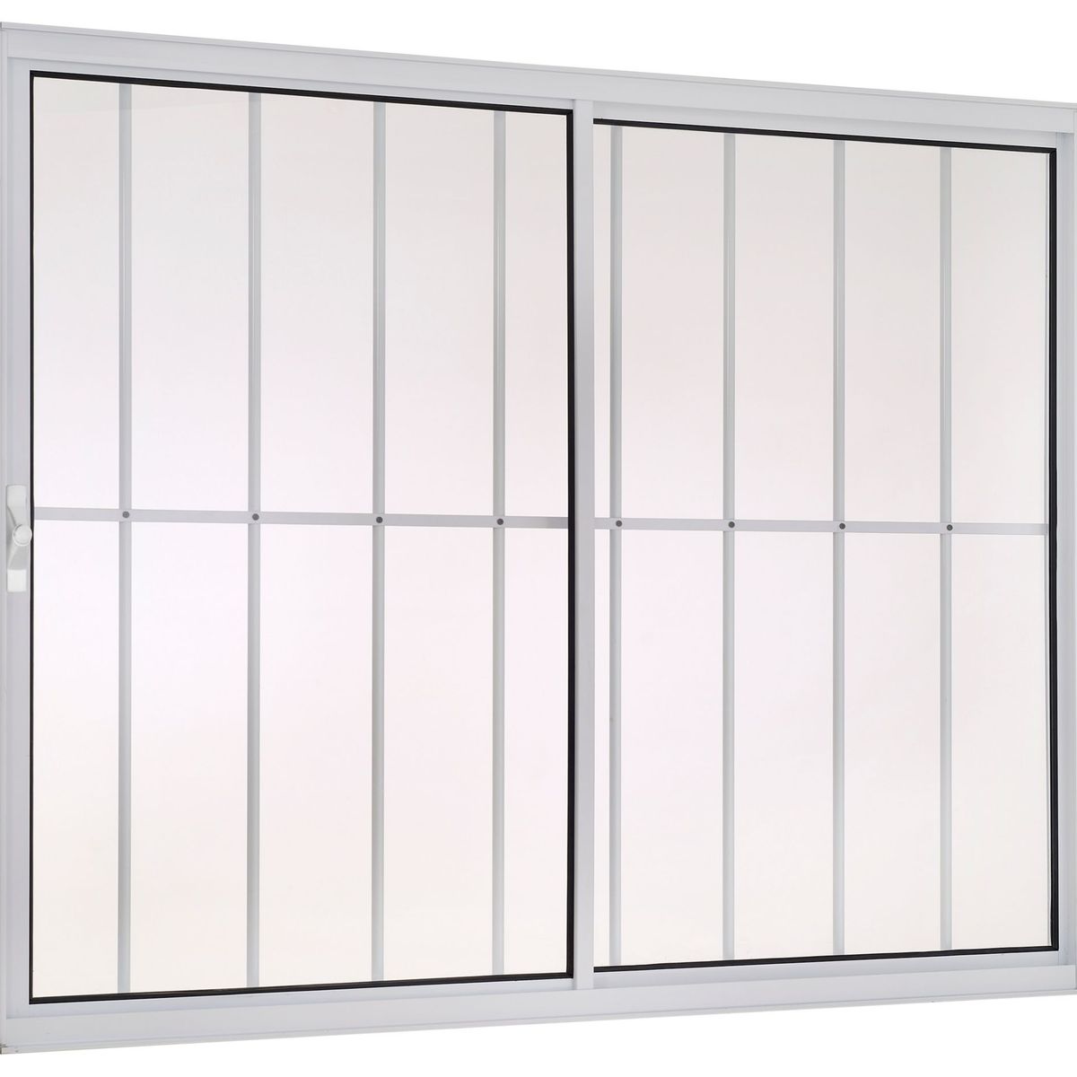 Janela de Correr Alumínio Branco 2 Folhas Com Grade Direita 100x120x8cm Fortsul, marca Esquadrisul - Foto Principal