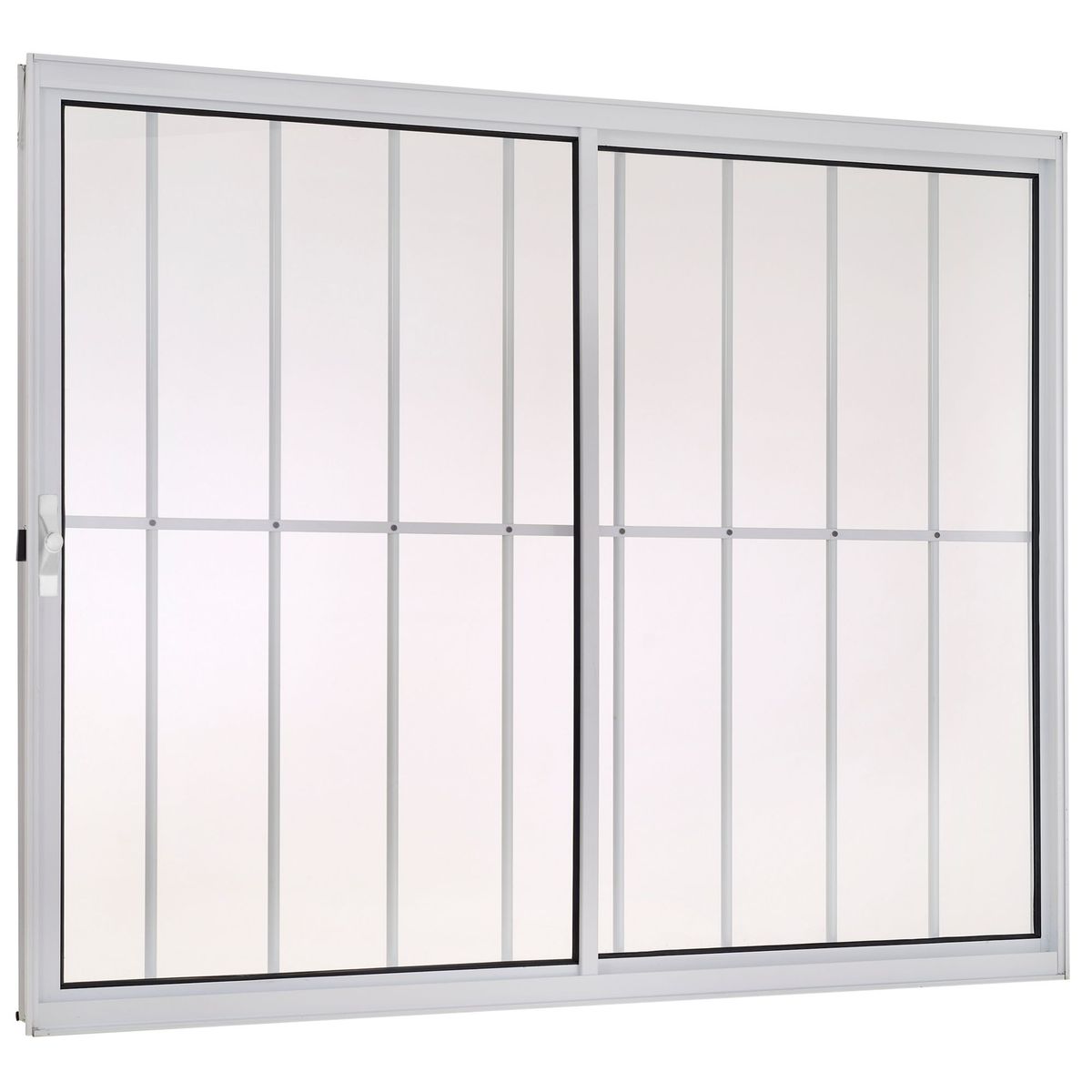 Janela de Correr Alumínio Branco 2 Folhas Com Grade Direita 100x120x8cm Fortsul, marca Esquadrisul - Foto Principal