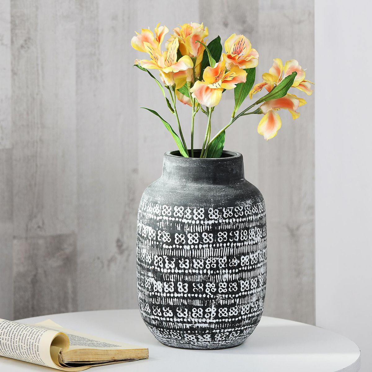 Vaso Flor Cerâmica Kata 17x25cm, marca Just Home Collection - Foto 2
