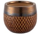 Vaso Cerâmica Kura com Ouro P 16x13cm