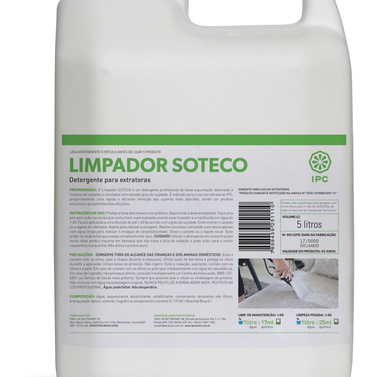 Limpador Soteco 5l, marca Ipc - Foto Principal