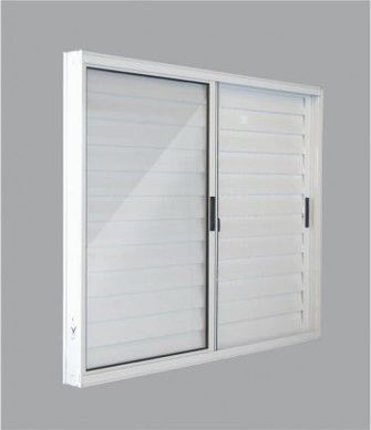 Janela Veneziana Alumnio Branco 3 Folhas Direita 100x120x8cm Fortsul