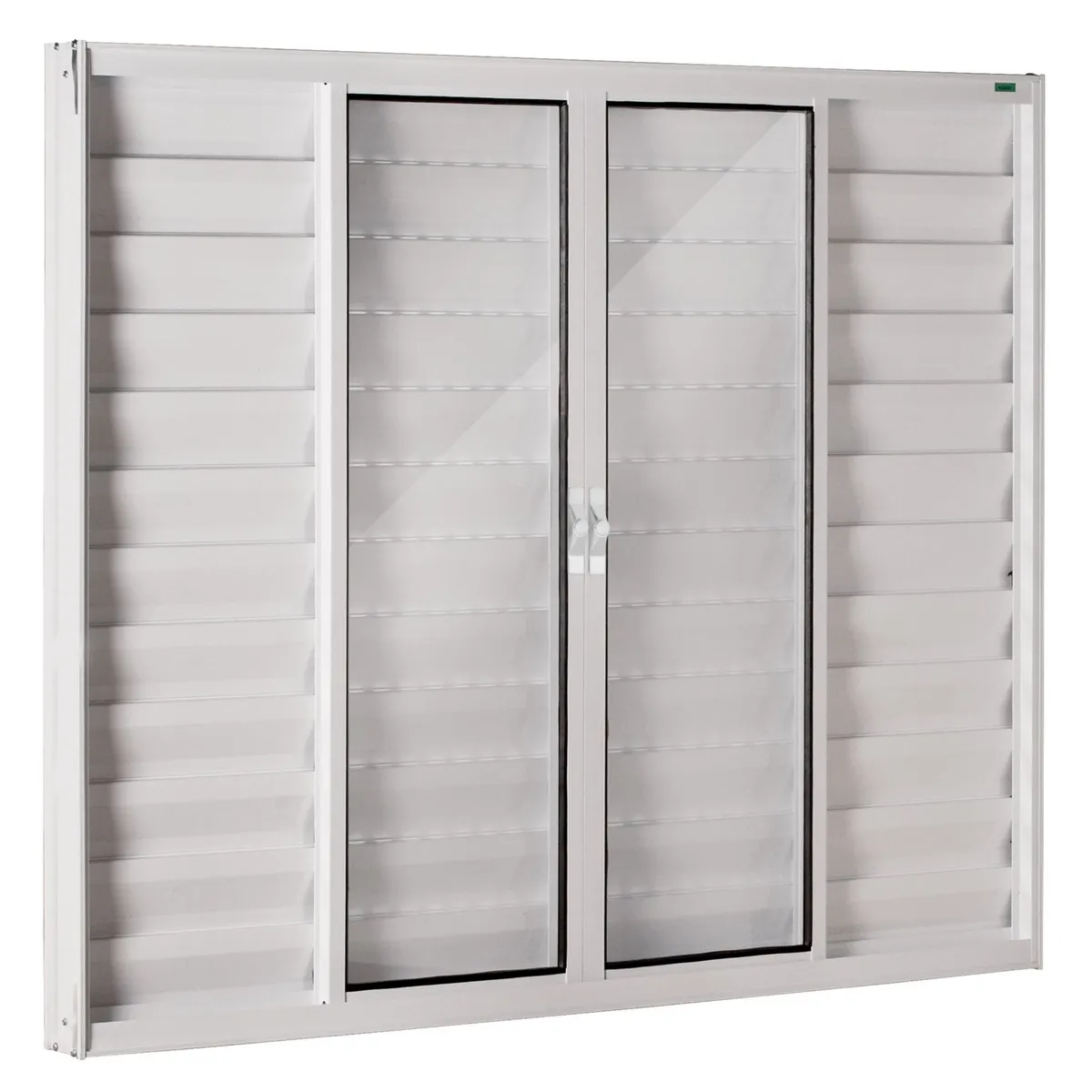 Janela Veneziana Alumínio Branco 6 Folhas Central 100x150x8cm Fortsul, marca Esquadrisul - Foto Principal